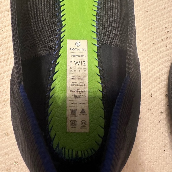 Rothy's The Point ballet flats Grey Dark Camo Pattern size 12 - Picture 5 of 5